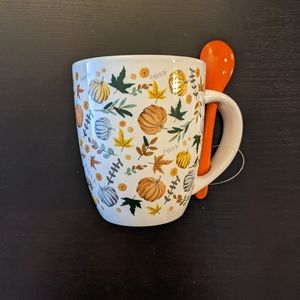 Pumpkin Mug with Spoon